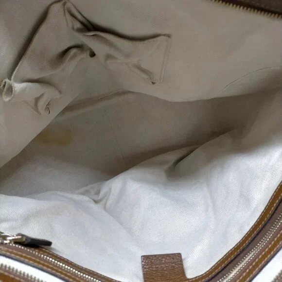 Authentic Gucci Brown Canvas Tote Bag mn391-021726